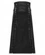 Punk Rave Black Gothic Punk Rebel Handcuffs Kilt for Men