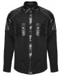 Punk Rave Black Gothic Punk Eyelets Personalized Shirt for Men