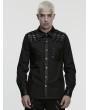 Punk Rave Black Gothic Punk Street Rock Shirt for Men