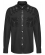 Punk Rave Black Gothic Punk Street Rock Shirt for Men