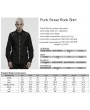 Punk Rave Black Gothic Punk Street Rock Shirt for Men