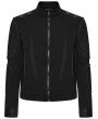 Punk Rave Black Gothic Cyberpunk Mesh Splicing Short Jacket for Men