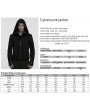 Punk Rave Black Gothic Cyberpunk Mesh Splicing Short Jacket for Men