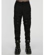 Punk Rave Black Gothic Punk Waterproof Techwear Pants for Men