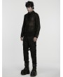 Punk Rave Black Gothic Punk Waterproof Techwear Pants for Men