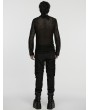 Punk Rave Black Gothic Punk Waterproof Techwear Pants for Men