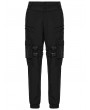 Punk Rave Black Gothic Punk Waterproof Techwear Pants for Men