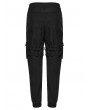 Punk Rave Black Gothic Punk Waterproof Techwear Pants for Men