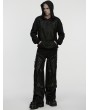 Punk Rave Black Gothic Punk Harajuku Decadent Loose Hoodie for Men