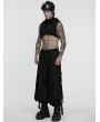 Punk Rave Black Gothic Cyberpunk Loose Cuffed Trousers for Men