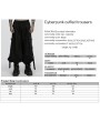 Punk Rave Black Gothic Cyberpunk Loose Cuffed Trousers for Men