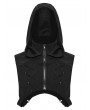 Punk Rave Black Gothic Cyberpunk Short Hooded Vest for Men