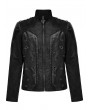 Punk Rave Black Gothic Punk Rock Suede Denim Short Jacket for Men