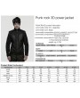 Punk Rave Black Gothic Punk Rock Suede Denim Short Jacket for Men