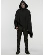 Punk Rave Black Gothic Wasteland Punk Waterproof Irregular Cloak for Men