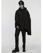 Punk Rave Black Gothic Wasteland Punk Waterproof Irregular Cloak for Men