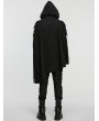 Punk Rave Black Gothic Wasteland Punk Waterproof Irregular Cloak for Men