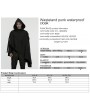 Punk Rave Black Gothic Wasteland Punk Waterproof Irregular Cloak for Men