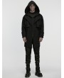 Punk Rave Black Gothic Waterproof Techwear Hooded Jacket for Men