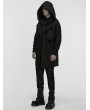 Punk Rave Black Gothic Waterproof Techwear Hooded Jacket for Men
