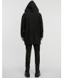 Punk Rave Black Gothic Waterproof Techwear Hooded Jacket for Men