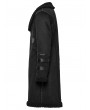 Punk Rave Black Gothic Rough Punk Asymmetric Plush Jacket for Men