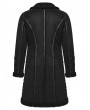 Punk Rave Black Gothic Rough Punk Asymmetric Plush Jacket for Men