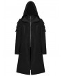 Punk Rave Black Gothic Cyberpunk Armor Hooded Velvet Jacket for Men