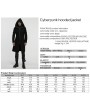 Punk Rave Black Gothic Cyberpunk Armor Hooded Velvet Jacket for Men