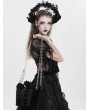 Eva Lady Black Gothic Velvet Rose Beading Chain Shoulder Bag