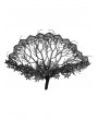 Eva Lady Black Gothic Vintage Branch Floral Lace Fan