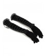 Eva Lady Black Gothic Retro Lace Appliqued Velvet Gloves