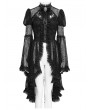 Eva Lady Black Vintage Gothic Flared Long Sleeve Frilly Shirt for Women