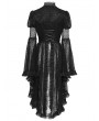 Eva Lady Black Vintage Gothic Flared Long Sleeve Frilly Shirt for Women