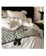 White Romantic 3D Bow Decor Ruffled Comforter Set