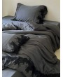 Black Olive Gothic Luxury Lace Embroidery Comforter Set