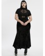 Punk Rave Black Gothic Perspective Coffin Short Sleeve Plus Size T-Shirt for Women