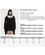 Punk Rave Black Gothic Long Bat Mesh Sleeve Cold Shoulder Plus Size Dress