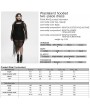 Punk Rave Black Gothic Hooded Irregular Mesh Two-Piece Plus Size Dress