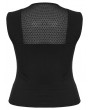 Punk Rave Black Gothic Cyberpunk Sleeveless Plus Size T-Shirt for Women