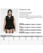 Punk Rave Black Gothic Cyberpunk Sleeveless Plus Size T-Shirt for Women