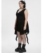 Punk Rave Black Gothic Sleeveless Irregular Hem Plus Size Dress