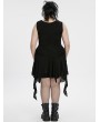 Punk Rave Black Gothic Sleeveless Irregular Hem Plus Size Dress