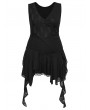 Punk Rave Black Gothic Sleeveless Irregular Hem Plus Size Dress