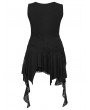 Punk Rave Black Gothic Sleeveless Irregular Hem Plus Size Dress