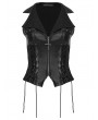 Punk Rave Black Gothic Punk Handsome Lapel Vest for Women