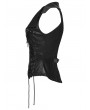 Punk Rave Black Gothic Punk Handsome Lapel Vest for Women