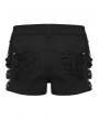Punk Rave Black Gothic Punk Personality Cutout Shorts for Women