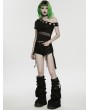 Punk Rave Black Gothic Punk Detachable Flared Pants for Women