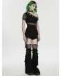Punk Rave Black Gothic Punk Detachable Flared Pants for Women
